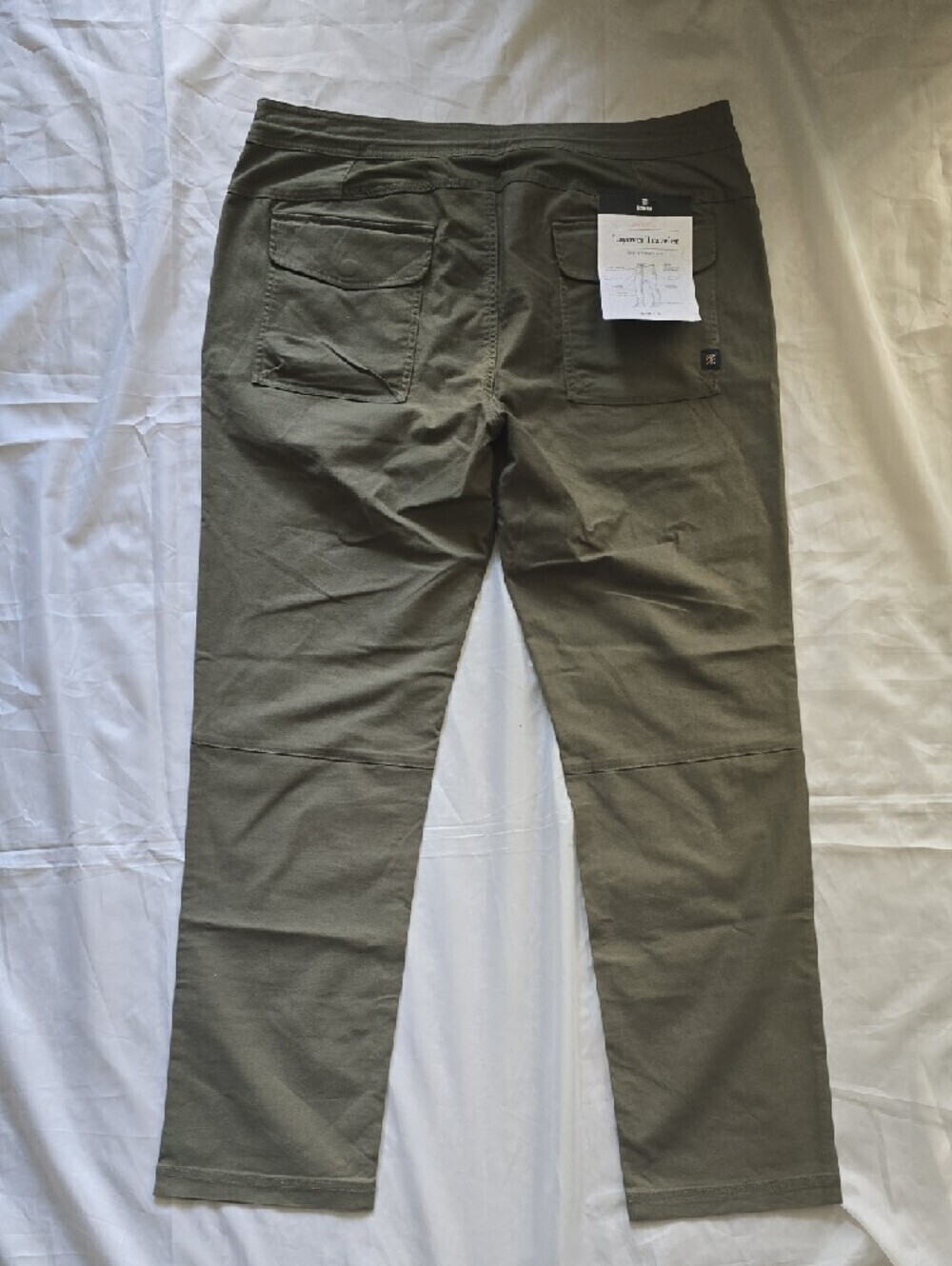 NWT Roark Olive Green Drawstring Chinos Size 38 - Picture 7 of 7